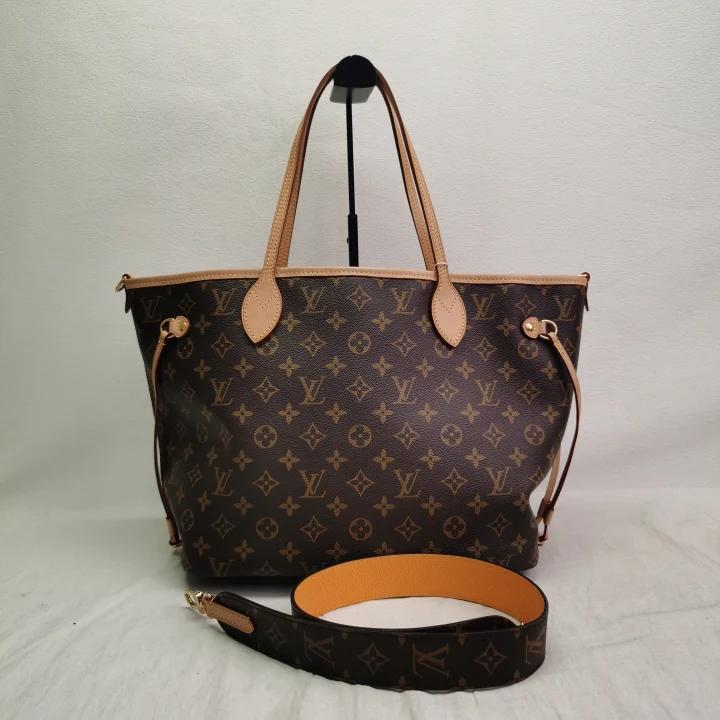 Louis Vuitton Neverfull Inside out MM Brown Monogram Coated Canvas Shoulder Bag T10389051