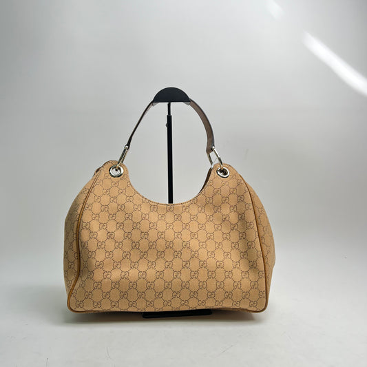 【DEAL】Pre-owned Gucci Caramel Canvas Shoulder Bag - HZTT