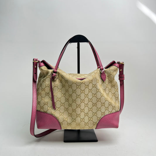 【DEAL】Gucci Brown Canvas Shoulder Bag-HZTT
