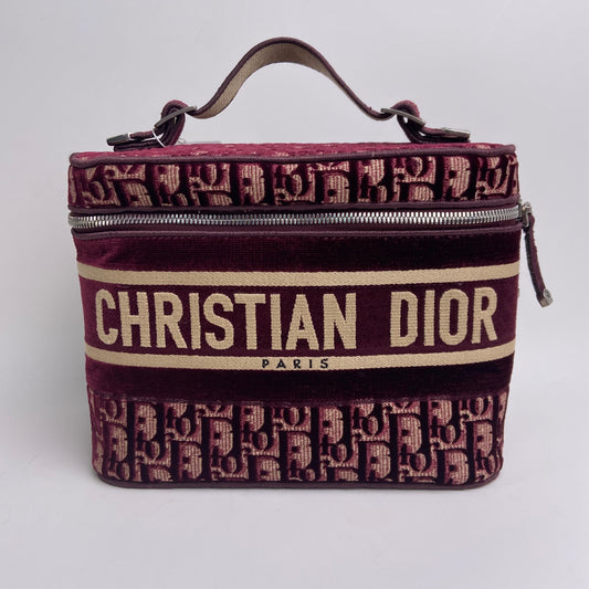 【DEAL】Pre-owned DIOR Canvas Top Handle Bag Travel Red Top Handle Bag-HZTT