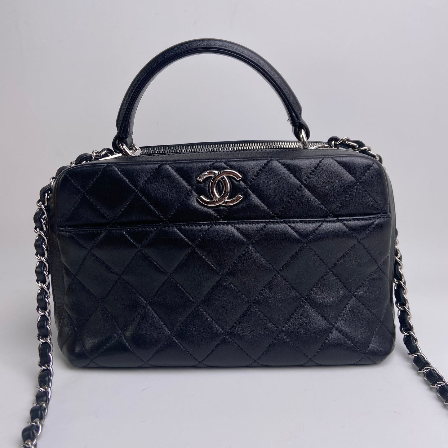 Pre-owned CHANEL Calfskin Shoulder Bags Black Box Shoulder Bag-HZTT