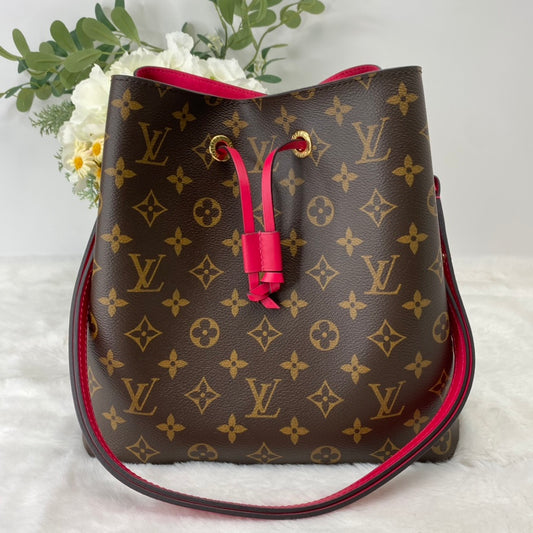 Pre-owned Louis Vuitton Monogram Pink Bucket Bag-HZ