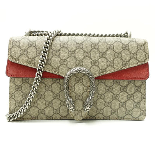 【Deal】Pre-owned Gucci Dionysus Monogram Brown Coated Canvas  Shoulder Bag-HZ