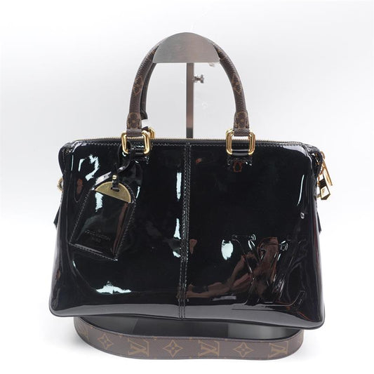 Pre-owned Louis Vuitton Miroir Black Vernis Shoulder Bag-TS