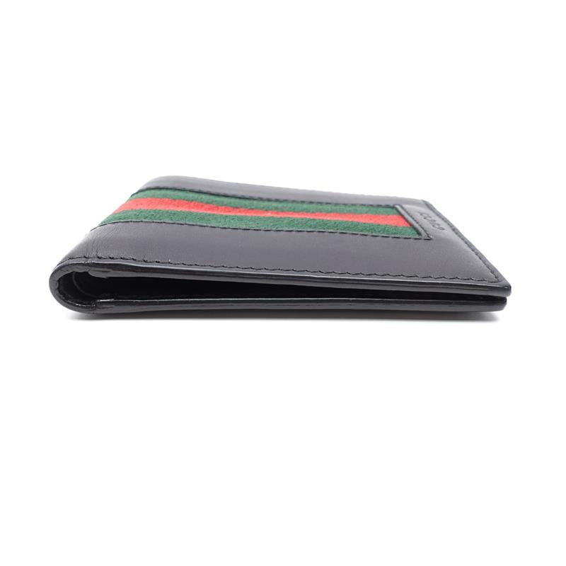 Pre-owned Gucci Ophidia Black Calfskin Wallet