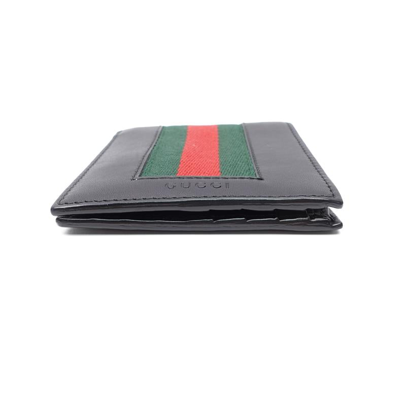 Pre-owned Gucci Ophidia Black Calfskin Wallet