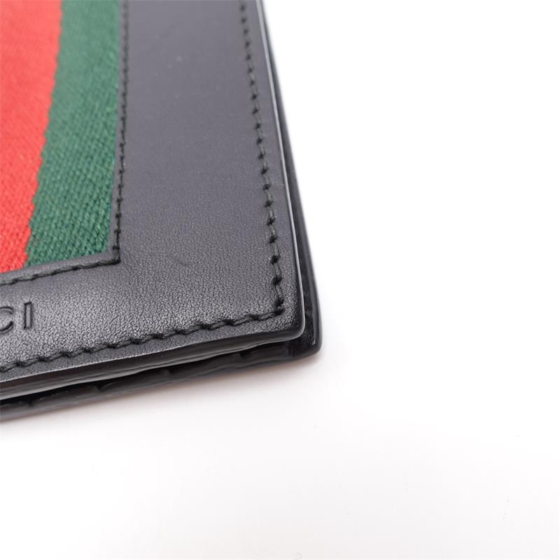 Pre-owned Gucci Ophidia Black Calfskin Wallet