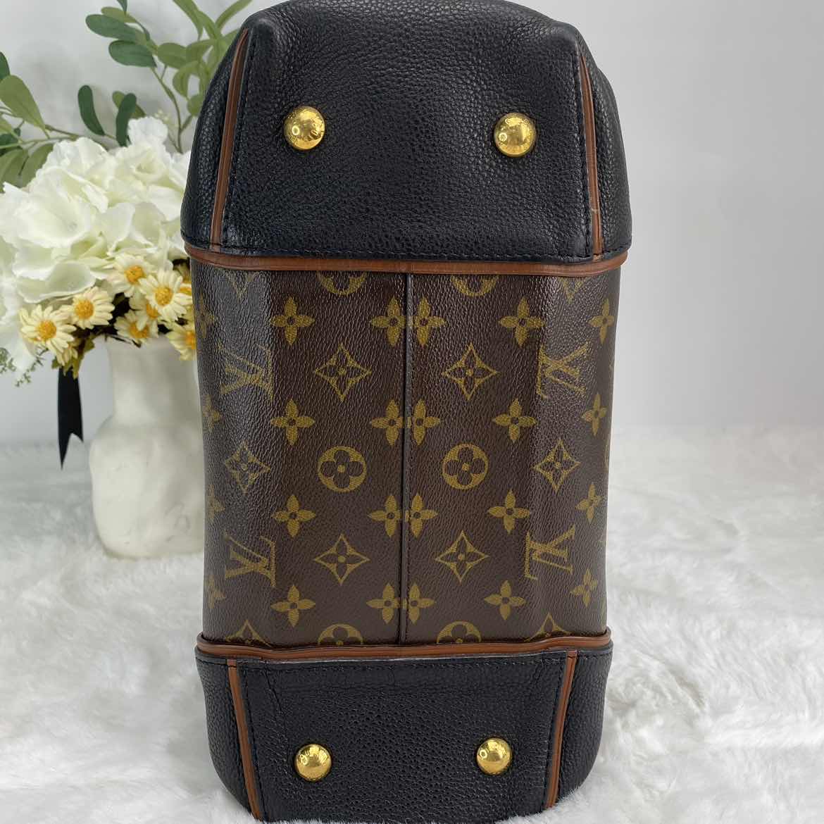 Pre-owned Louis Vuitton W Brown Coated Canvas Handbag-HZ