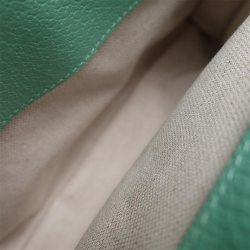 Gucci Ophidia Green Canvas Shoulder Bag