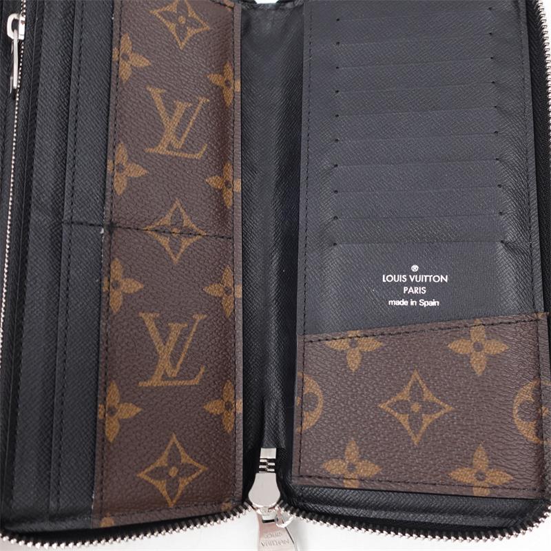 【DEAL】Pre-owned Louis Vuitton Brown Coated Canvas Long Wallet-TS