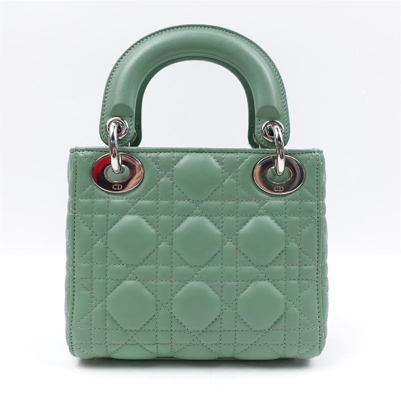 Pre-owned Dior Lady Green Lambskin Shoulder Bag