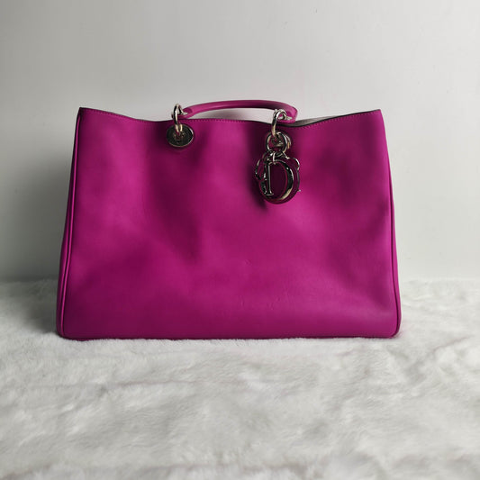 Pre-owned Dior VIP Rose Pink Calfskin Shoulder Bag-HZ