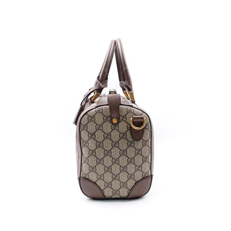 Pre-owed Gucci Ophidia Brown Coated Canvas Shoulder Bag