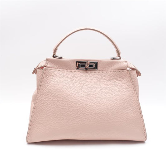 Pre-owned Fendi Peekaboo Iseeu Pink Calfskin Shoulder Bag