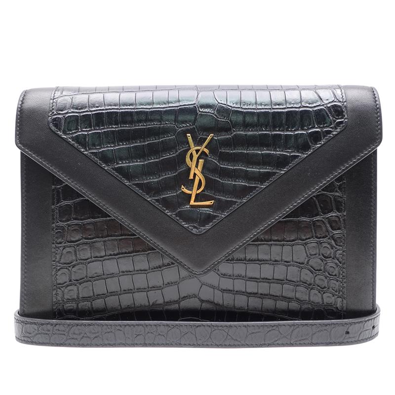 Pre-owned Saint Laurent Black Calfskin Shoulder Bag