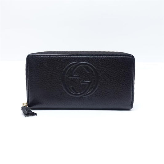 Pre-owned Gucci Soho Black Calfskin Wallet