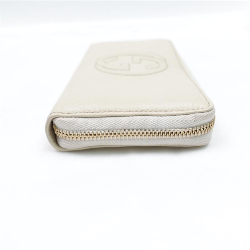 Pre-owned Gucci Soho White Calfskin Wallet