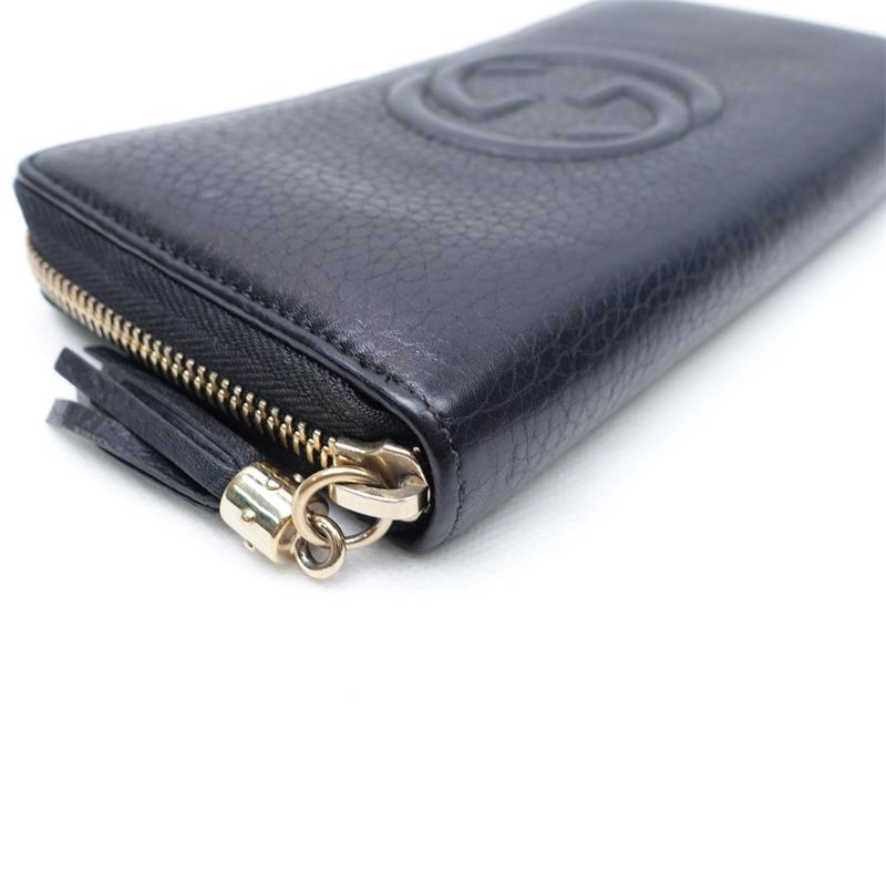 Pre-owned Gucci Soho Black Calfskin Wallet