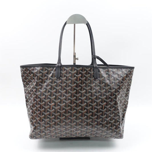 Pre-owned Goyard Saint-Louis Black Coated Canvas Shoulder Bag