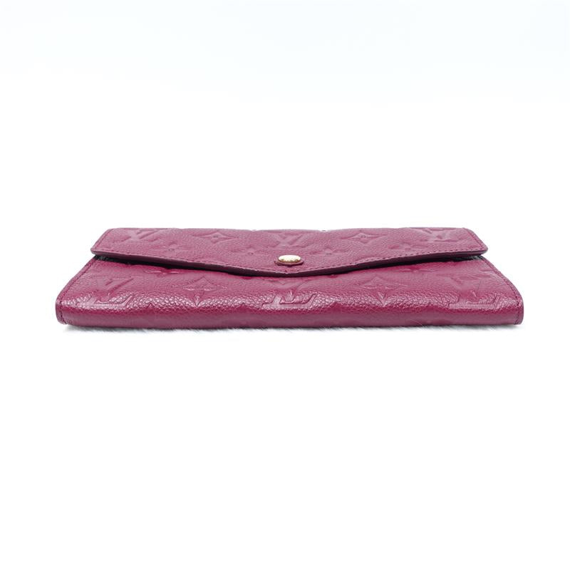 Pre-owned Louis Vuitton Sarah  Purple Calfskin Wallet