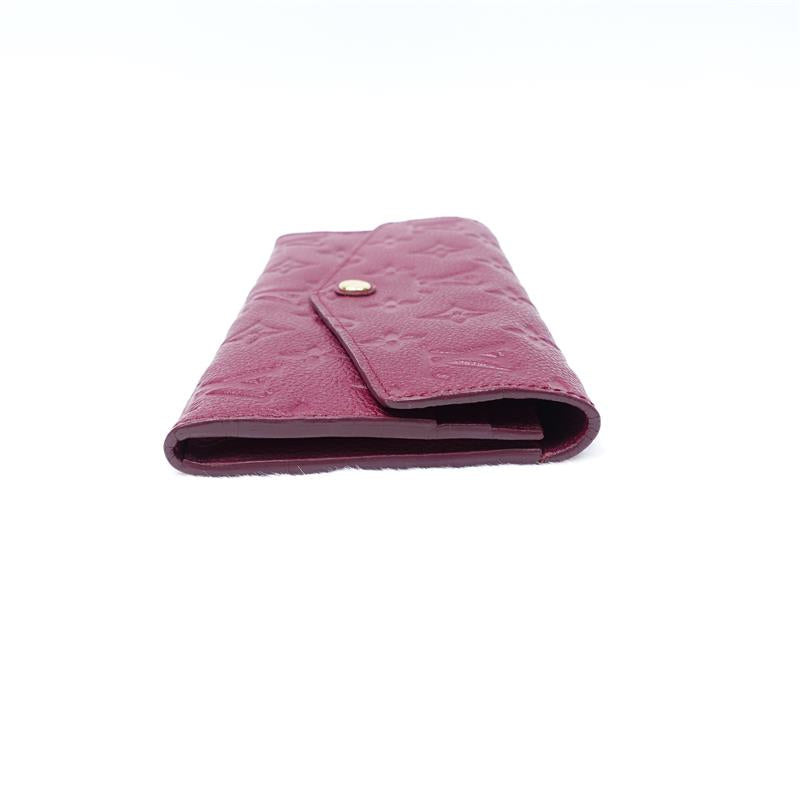 Pre-owned Louis Vuitton Sarah  Purple Calfskin Wallet