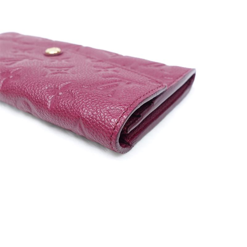 Pre-owned Louis Vuitton Sarah  Purple Calfskin Wallet