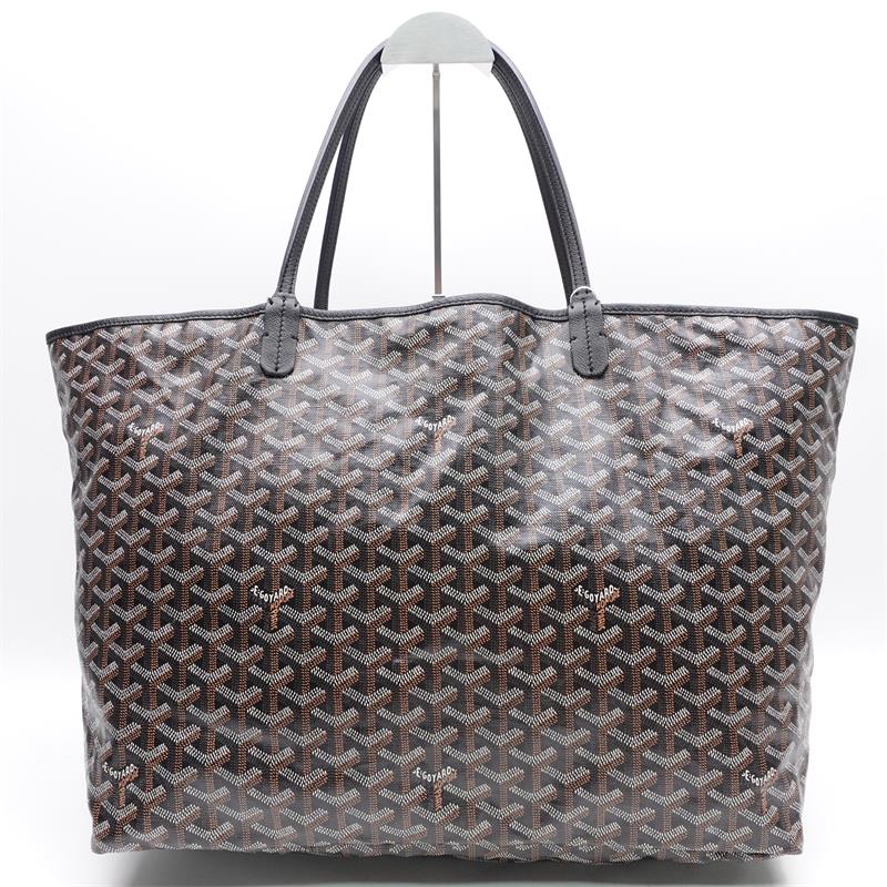 Pre-owned Goyard Saint-Louis Black Coated Canvas Shoulder Bag