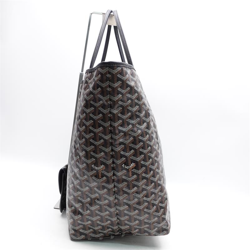 Pre-owned Goyard Saint-Louis Black Coated Canvas Shoulder Bag