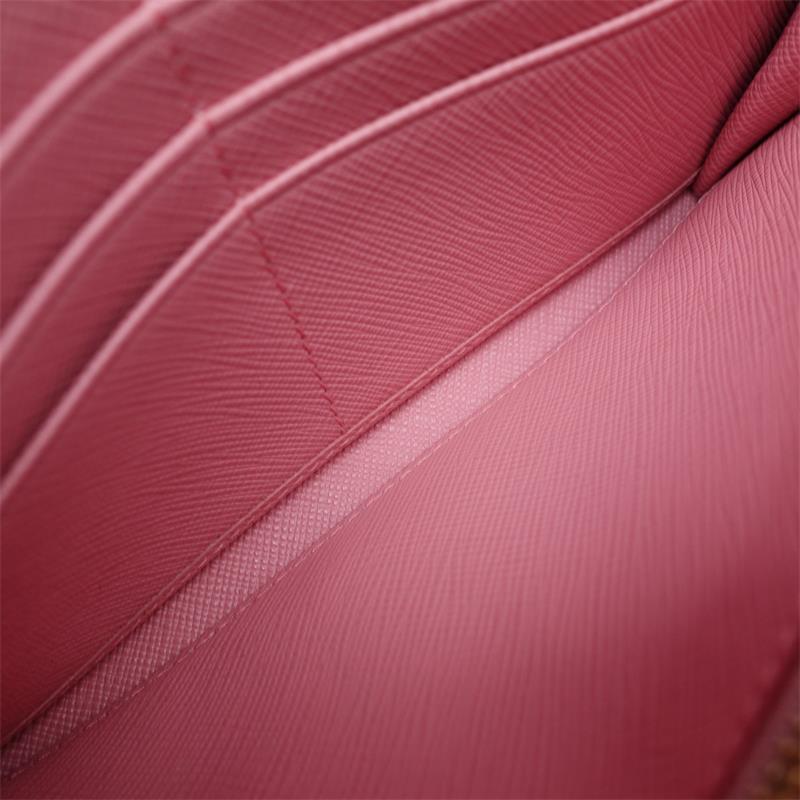 Pre-owned Prada Pink Calfskin Long Wallet