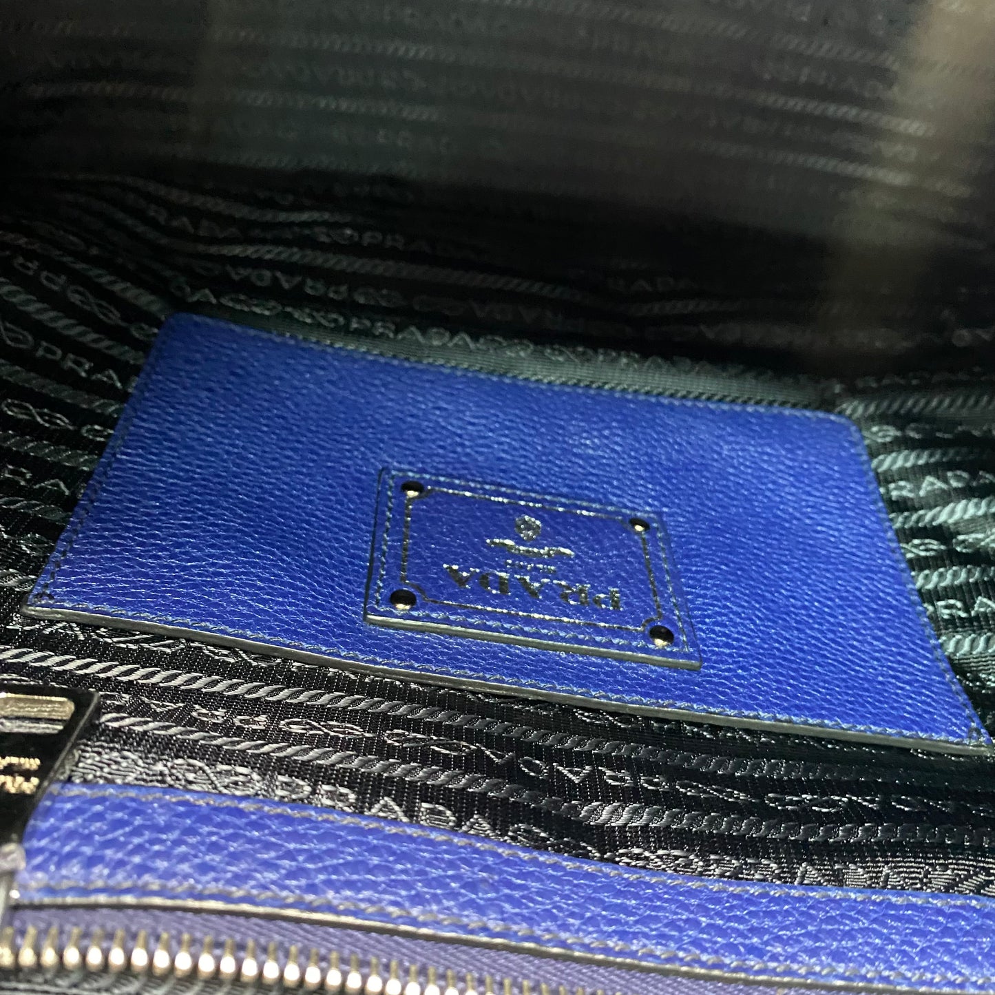 【DEAL】Pre-owned Prada Blue Calfskin Shoulder Bag-HZ