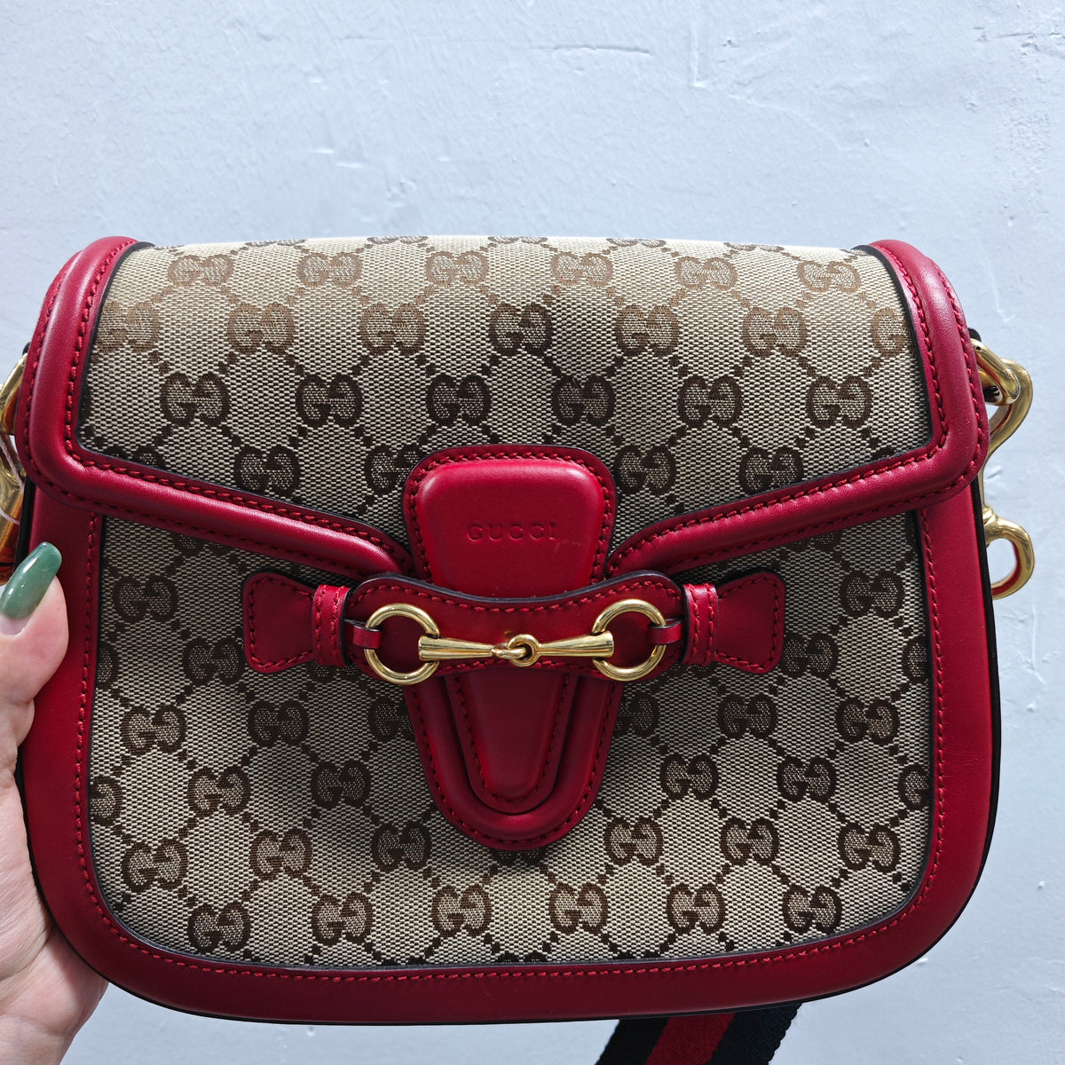 Pre-owned Gucci Lady Web Canvas Shoulder Bag