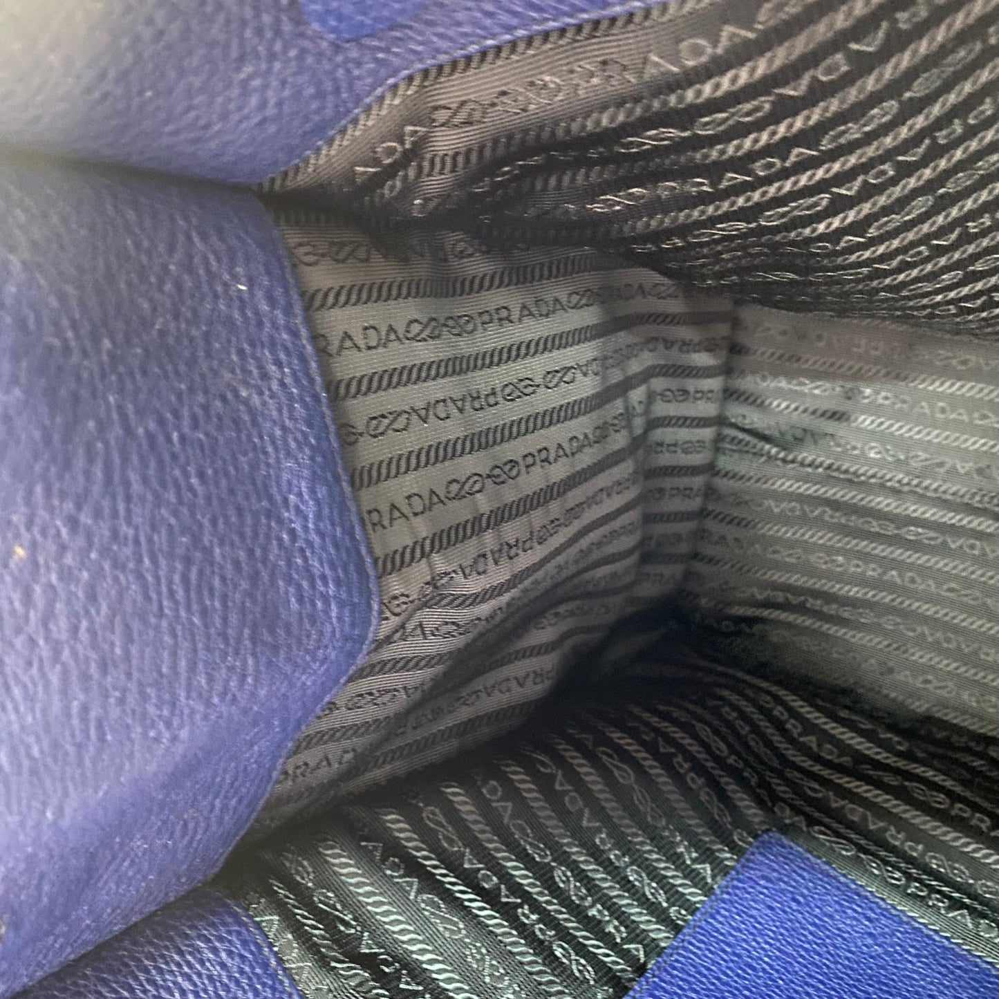 【DEAL】Pre-owned Prada Blue Calfskin Shoulder Bag-HZ