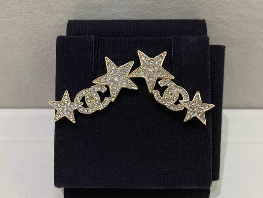 Chanel Crystal Stars Earrings