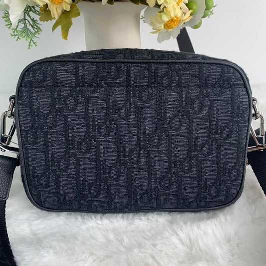 Pre-owned Dior Safari Black Canvas Shoulder Bag-HZ