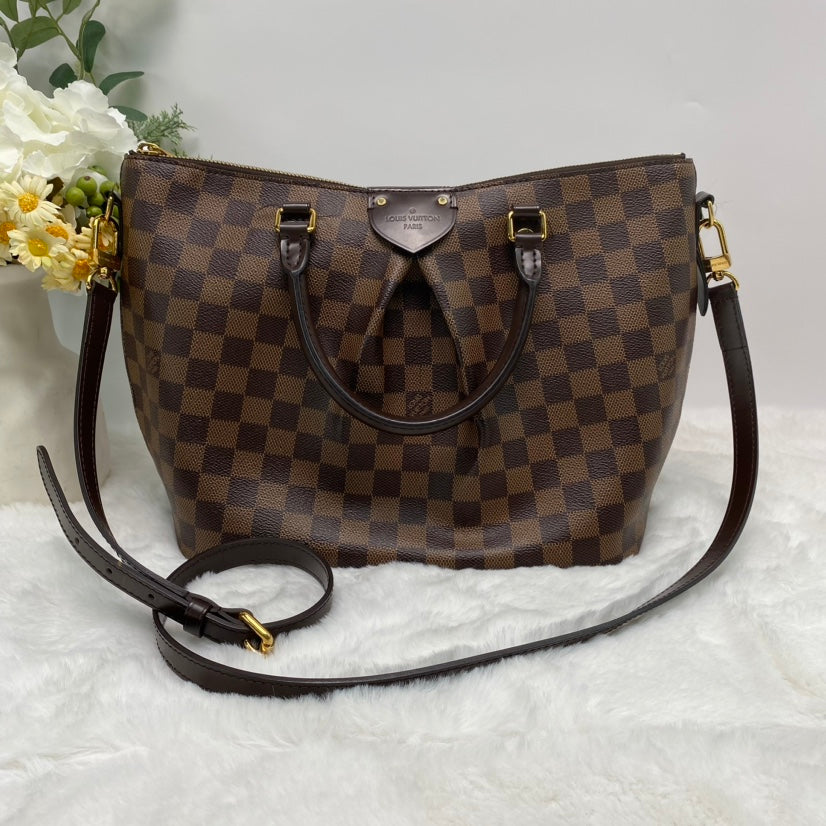 Pre-owned Louis Vuitton Siena Brown Coated Canvas Shoulder Bag-HZ