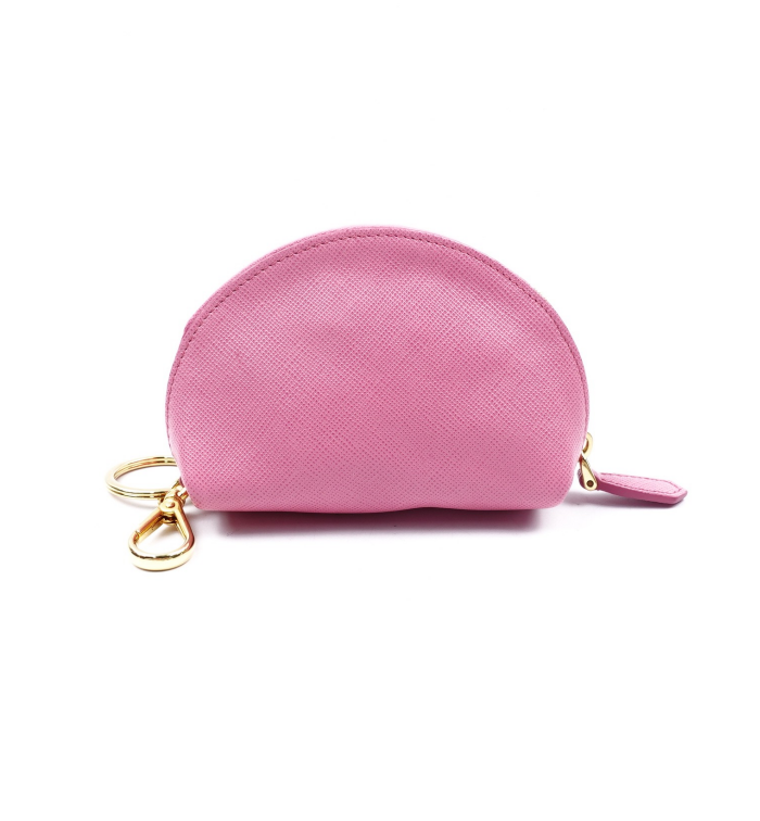 Pre-owned Prada Pink Saffiano Coin Purse