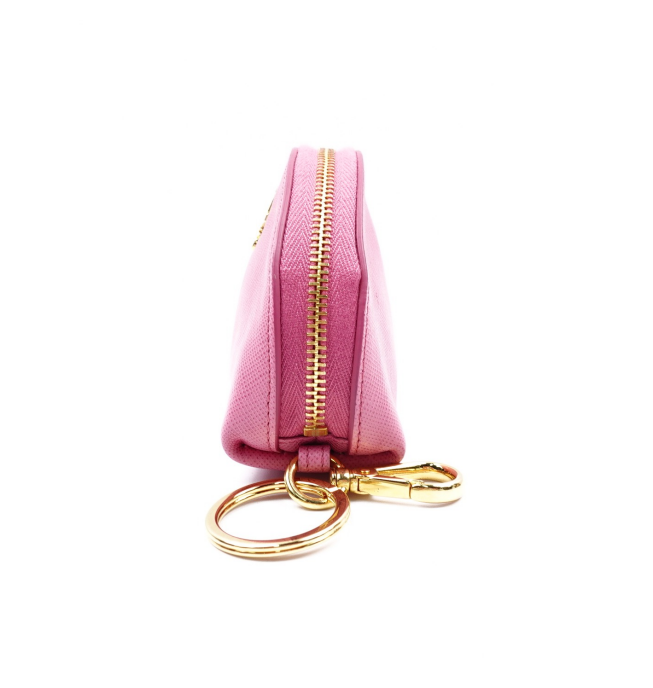 Pre-owned Prada Pink Saffiano Coin Purse