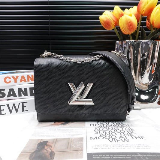 Pre-owned Louis Vuitton Twist Black Epi Shoulder Bag